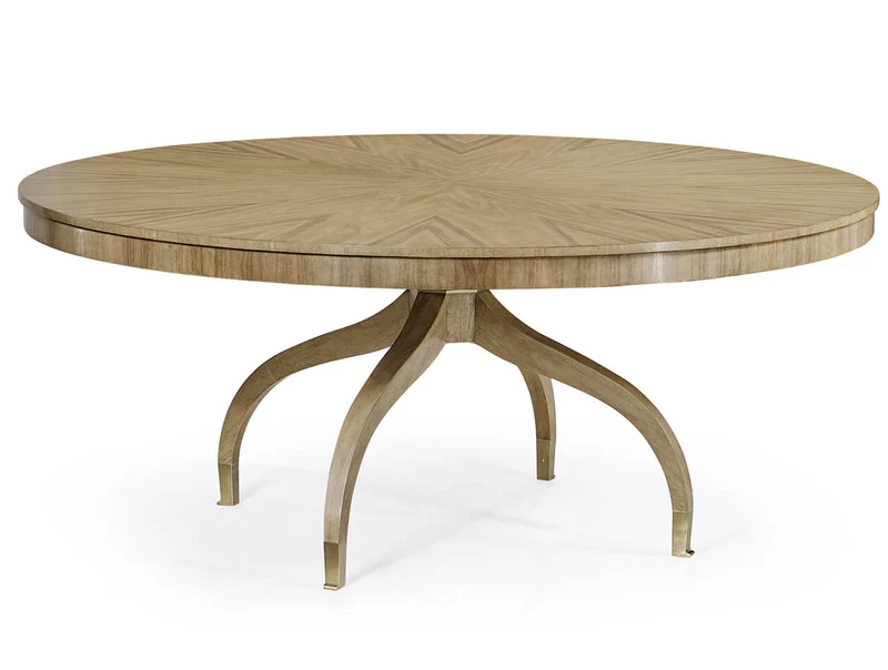 Round 72" Bleached Walnut Dining Table