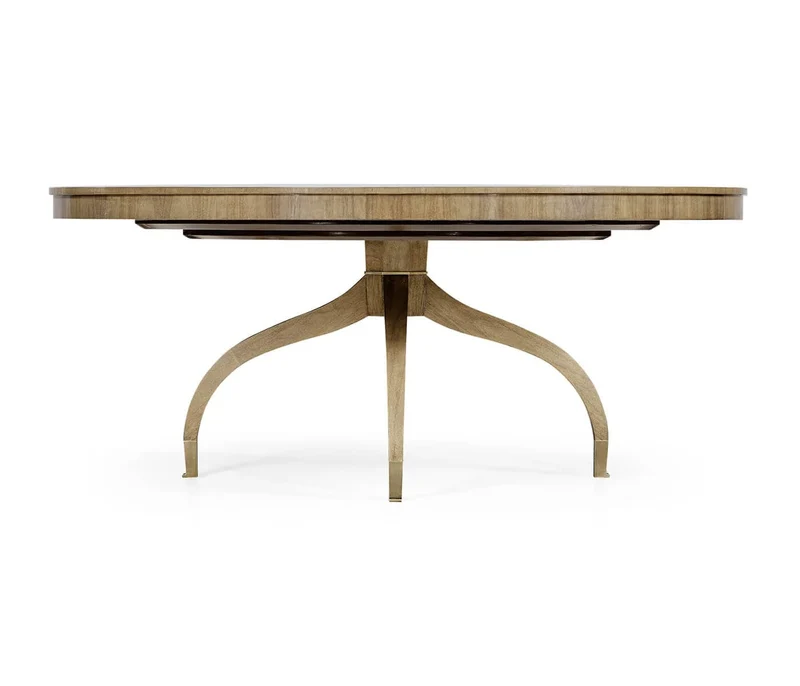 Round 72" Bleached Walnut Dining Table
