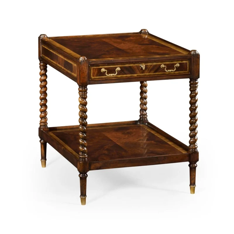 Regency Style Square Side Table (Mahogany)