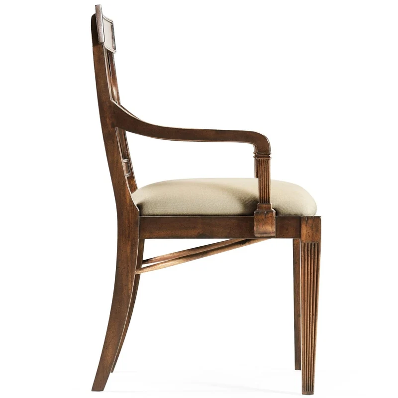 Regency Mahogany Curved Back Arm Chair in Antwerp