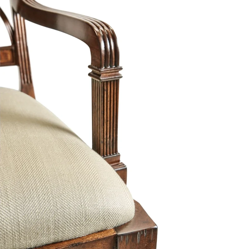 Regency Mahogany Curved Back Arm Chair in Antwerp
