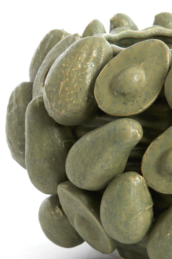 Vase deco 31,5x23 cm AVOCADO ceramics olive green