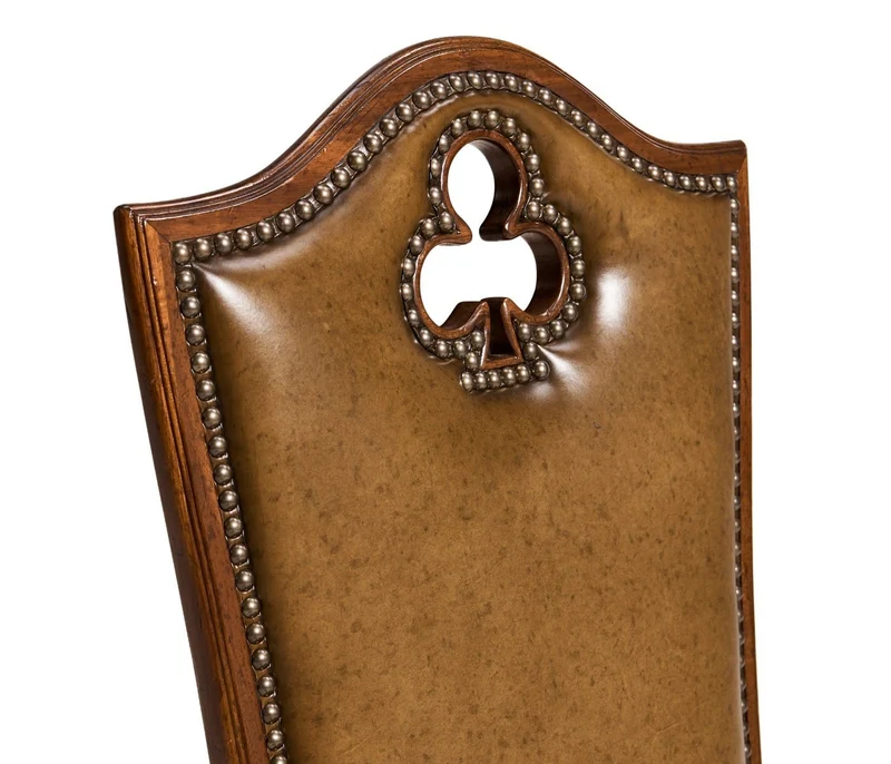 High Back Playing Card "Club" Side Chair