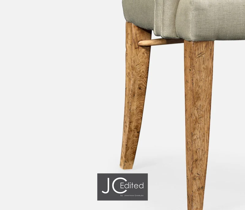 High Back Dining Armchair with Chestnut Leg - MAZO