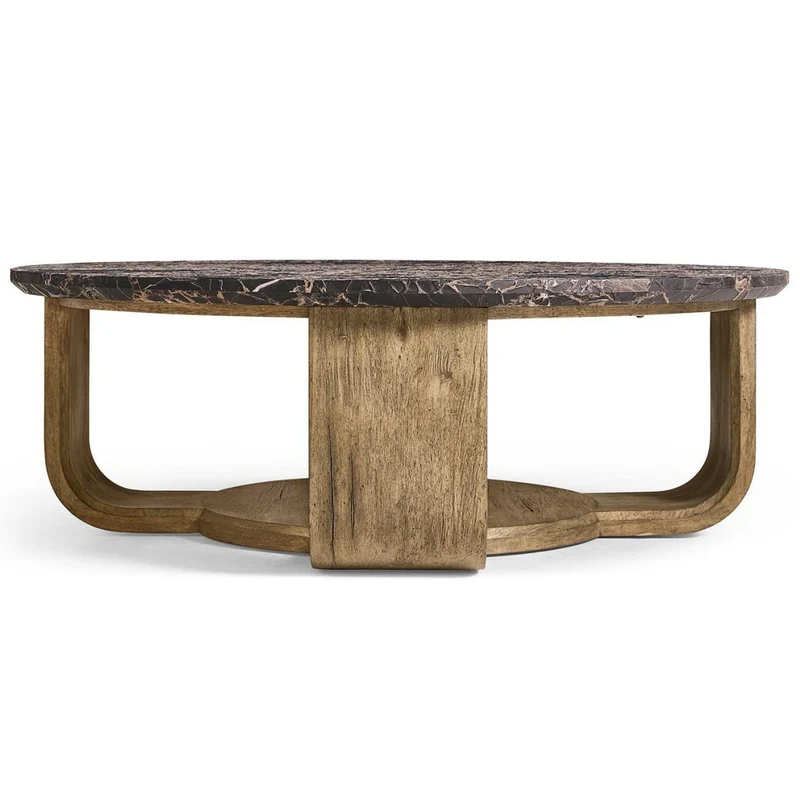 Stone Ridge Round Marble Coffee Table Light