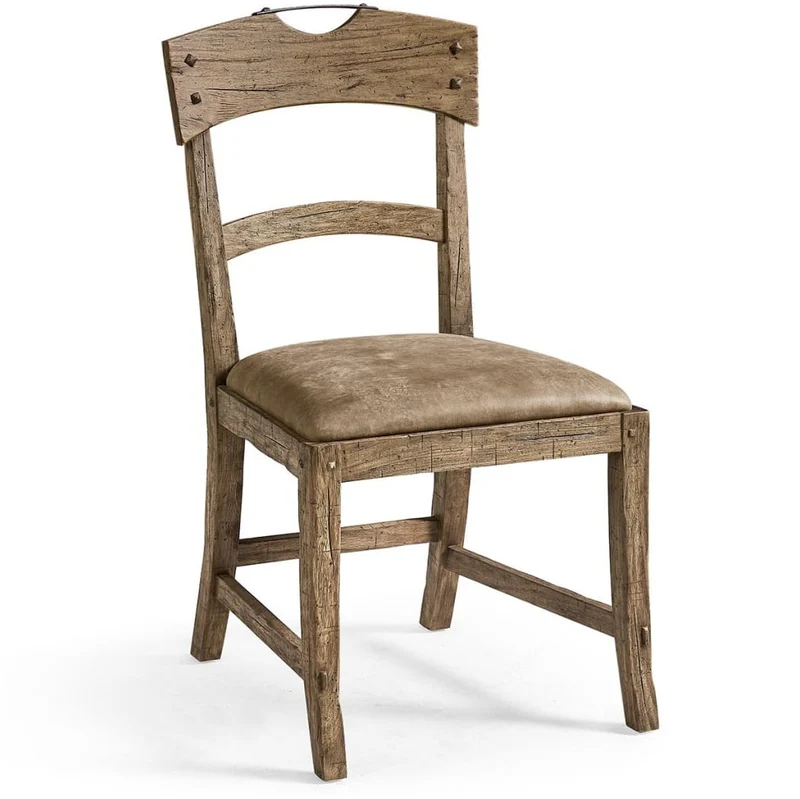 Stone Ridge Leather Dining Side Chair Light