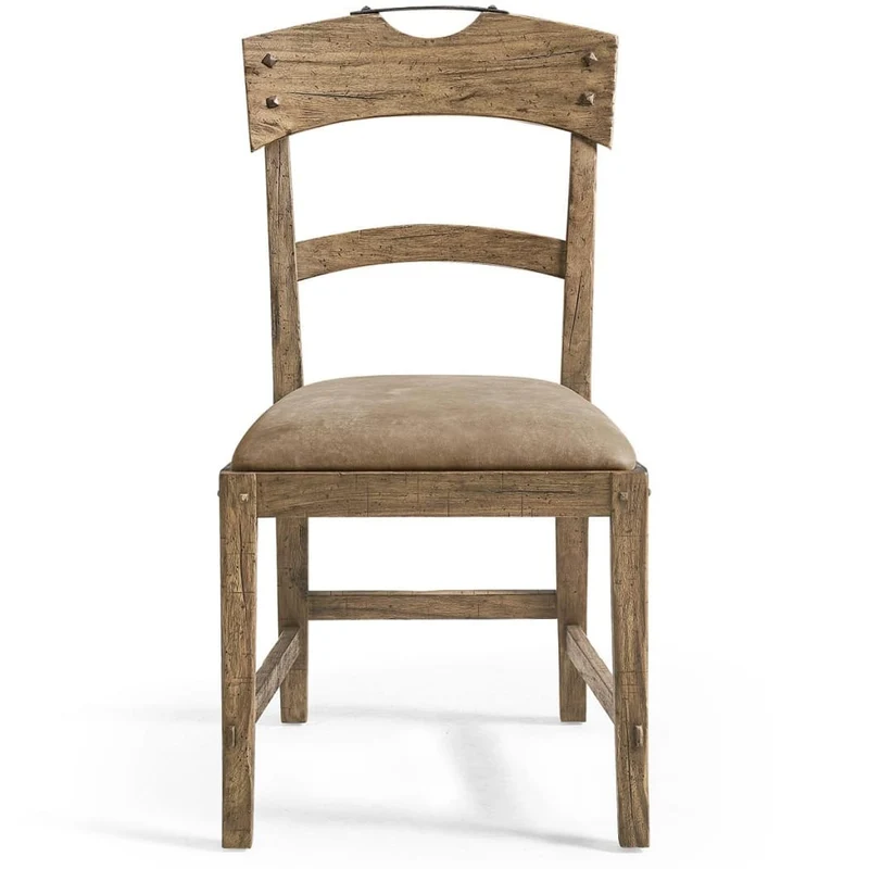Stone Ridge Leather Dining Side Chair Light