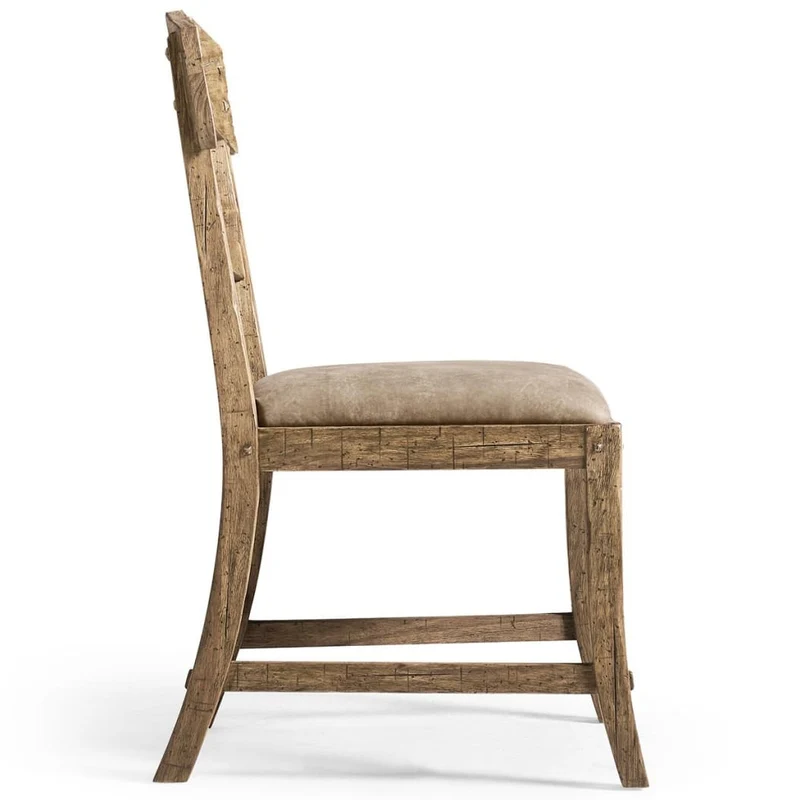 Stone Ridge Leather Dining Side Chair Light