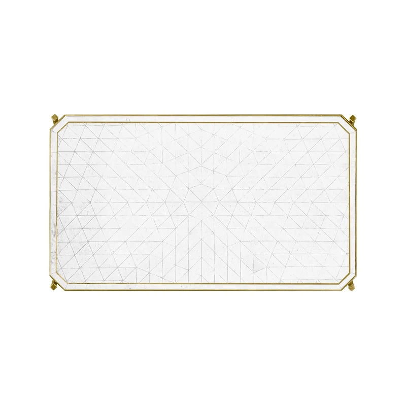 Rectangular Coffee Table Contemporary in Eglomise - Gilded