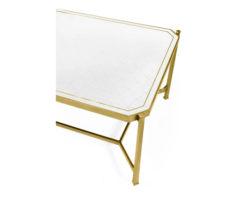 Rectangular Coffee Table Contemporary in Eglomise - Gilded