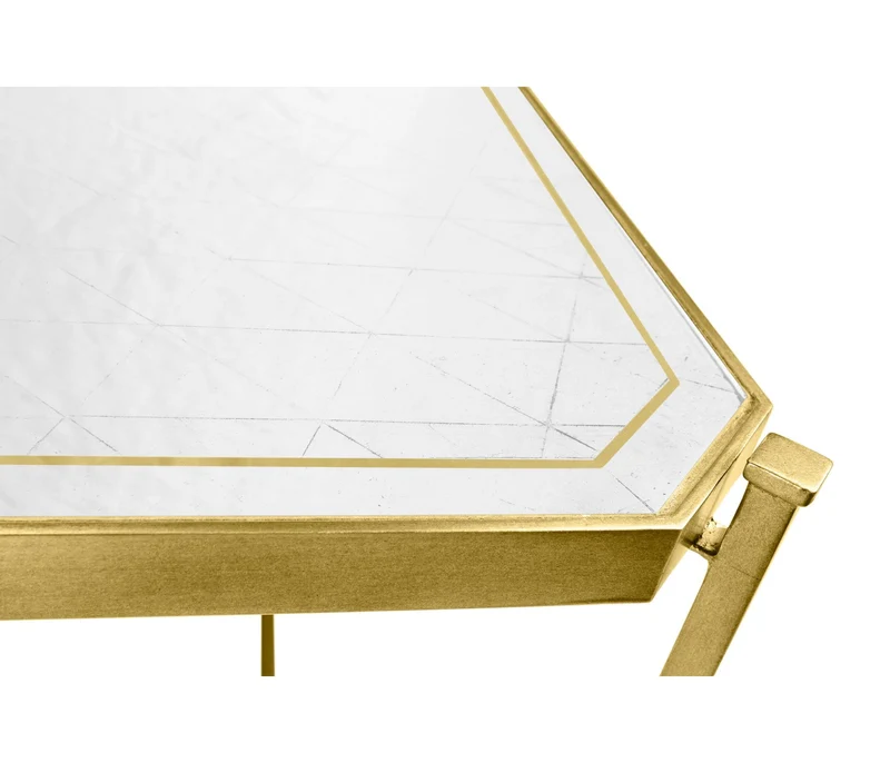 Rectangular Coffee Table Contemporary in Eglomise - Gilded