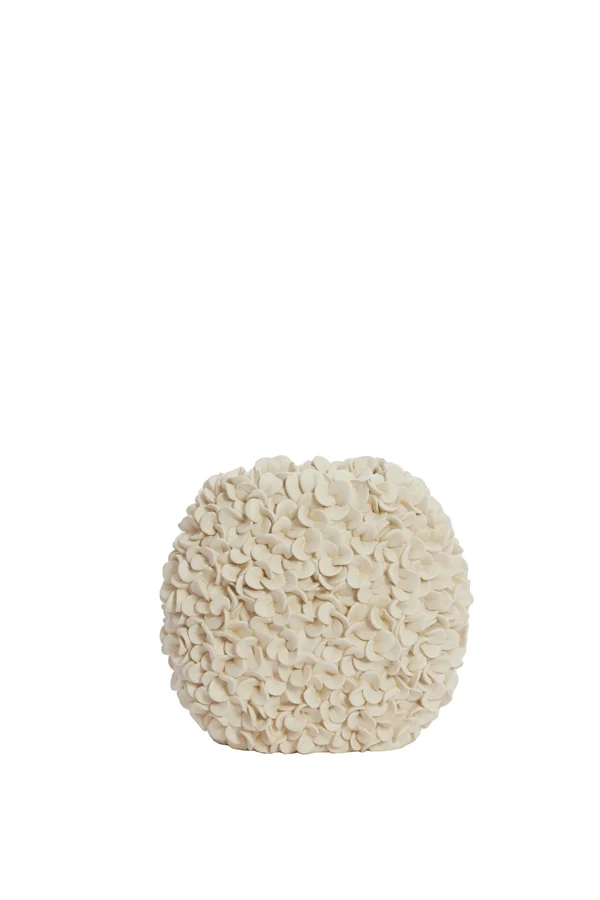 Vase deco 31,5x17x28 cm PHYLIA cream
