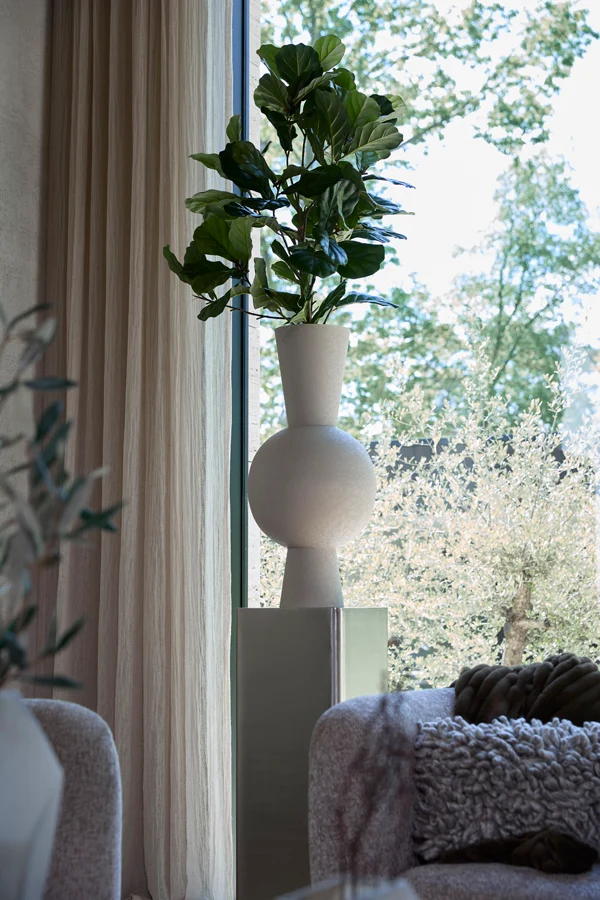 Vase deco 30x75 cm CHEDI matt light grey
