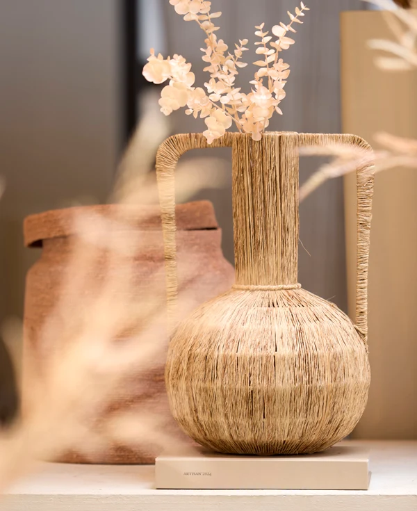 Vase deco 30x46 cm BLENZA jute natural