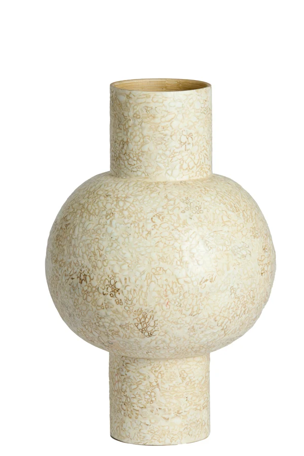 Vase deco 30x45 cm GIRONA bamboo cream