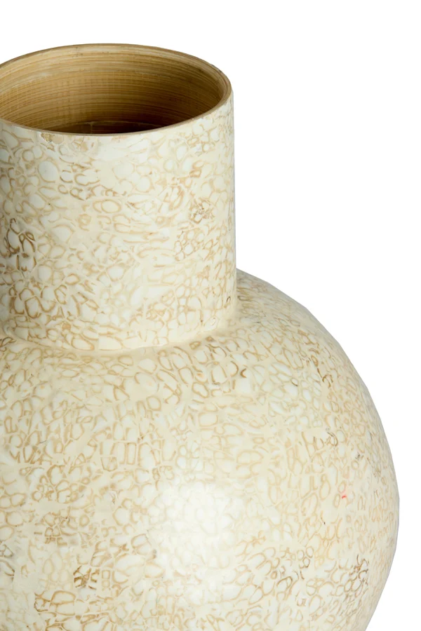 Vase deco 30x45 cm GIRONA bamboo cream