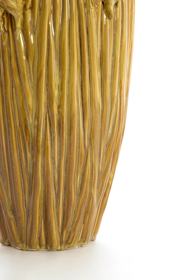 Vase deco 30x45,5 cm FYNARA ceramics ocher yellow