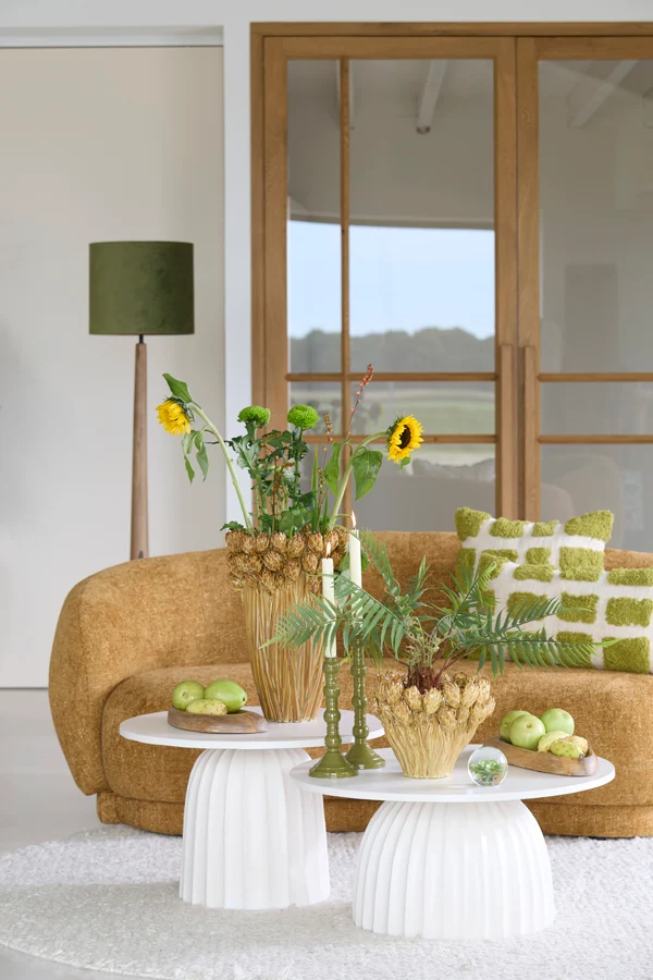 Vase deco 30x45,5 cm FYNARA ceramics ocher yellow