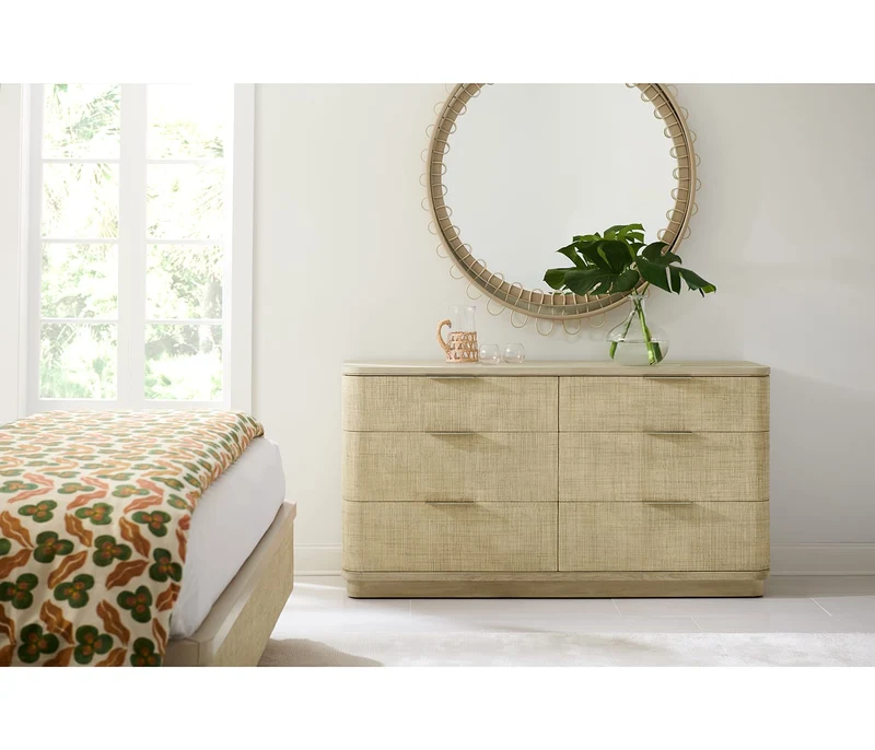 Grasscloth Chest of Drawers