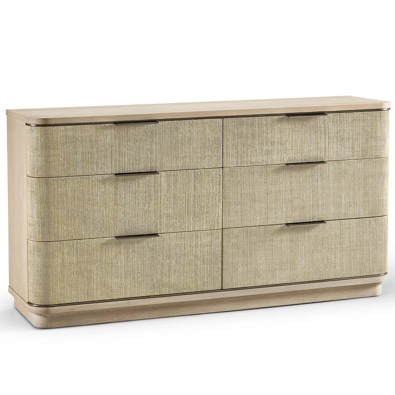 Grasscloth Chest of Drawers