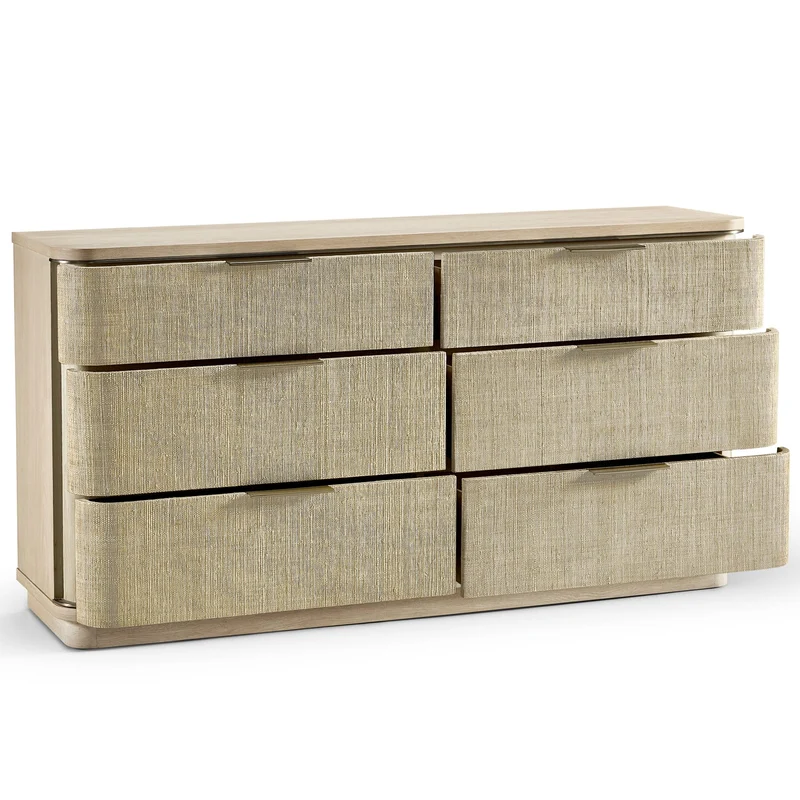 Grasscloth Chest of Drawers