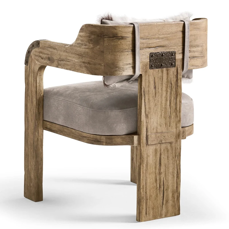 Stone Ridge Leather & Hide Arm Chair Light