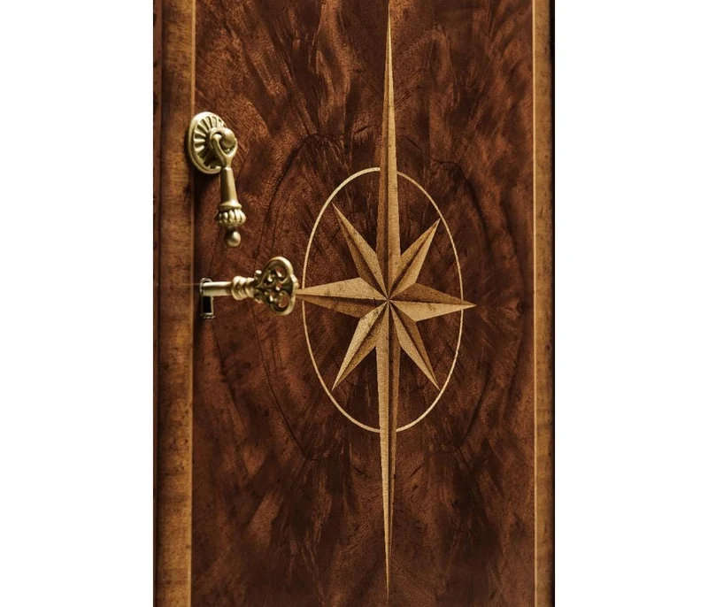 Starburst Mahogany Side Cabinet