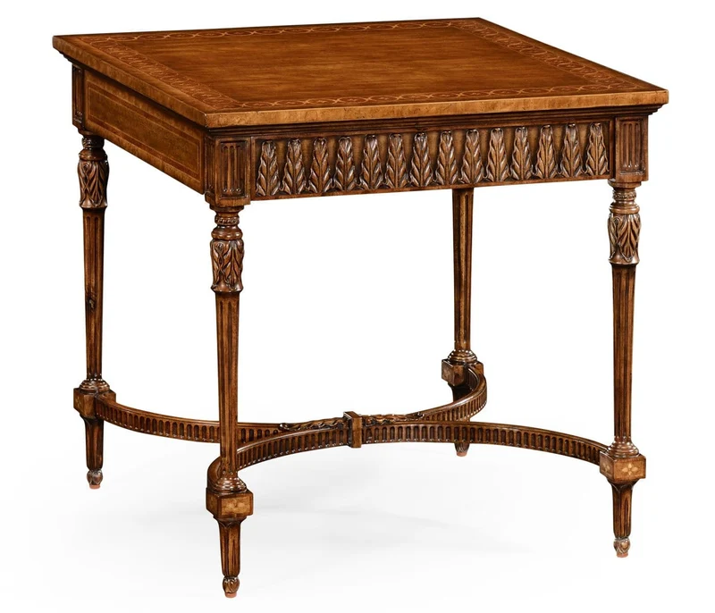 Square Side Table Napoleon with Fine Inlay