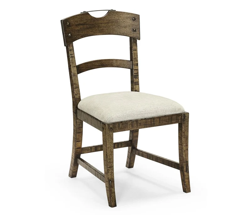 Planked Dark Driftwood Dining Chair in Shambala