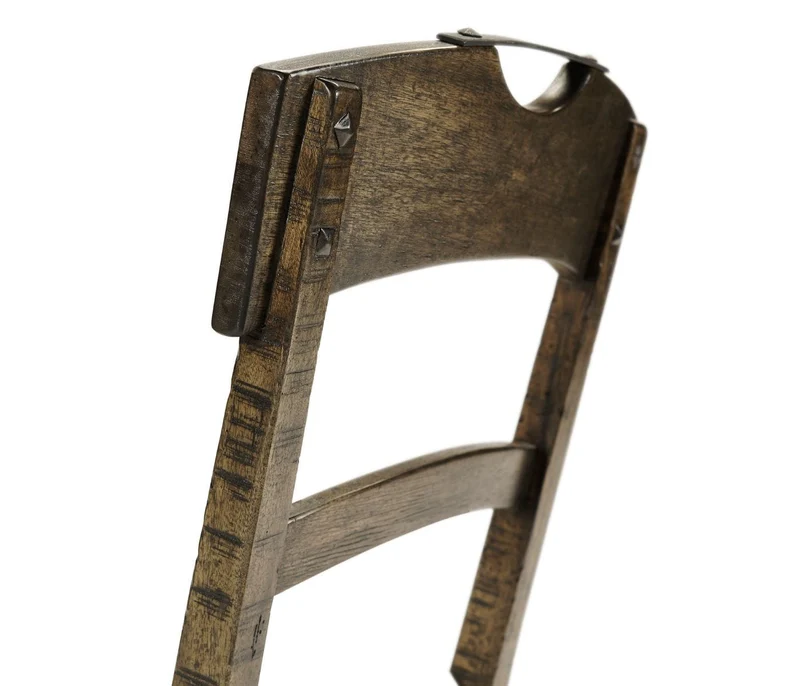 Planked Dark Driftwood Dining Chair in Shambala