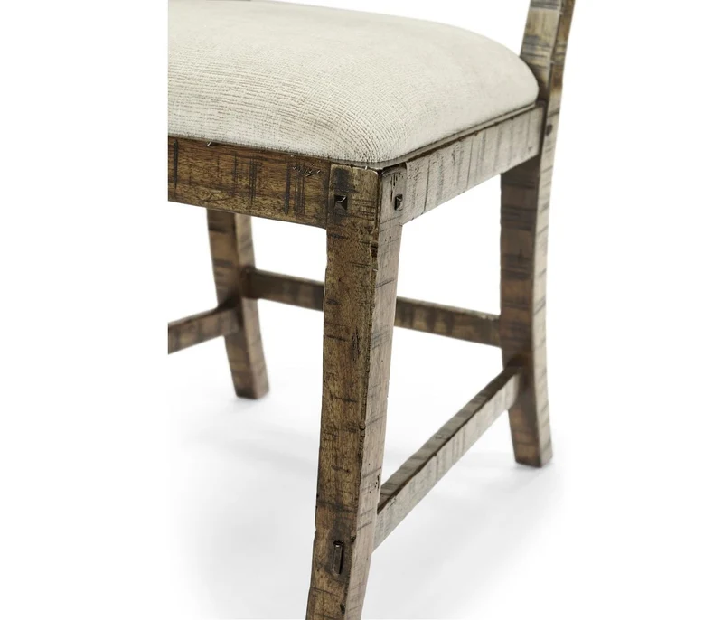Planked Dark Driftwood Dining Chair in Shambala