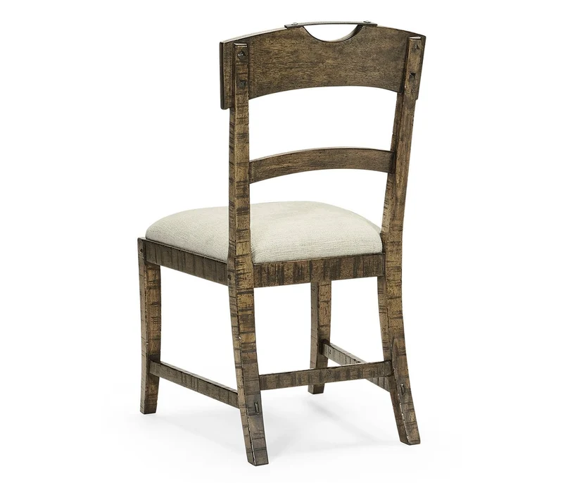 Planked Dark Driftwood Dining Chair in Shambala