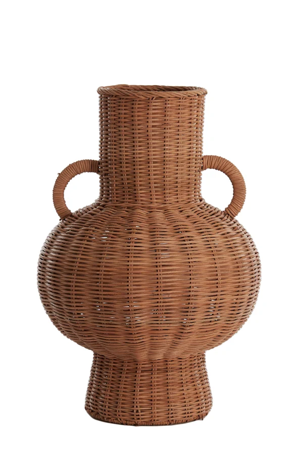 Vase deco 30x43 cm NEIVO rattan brown