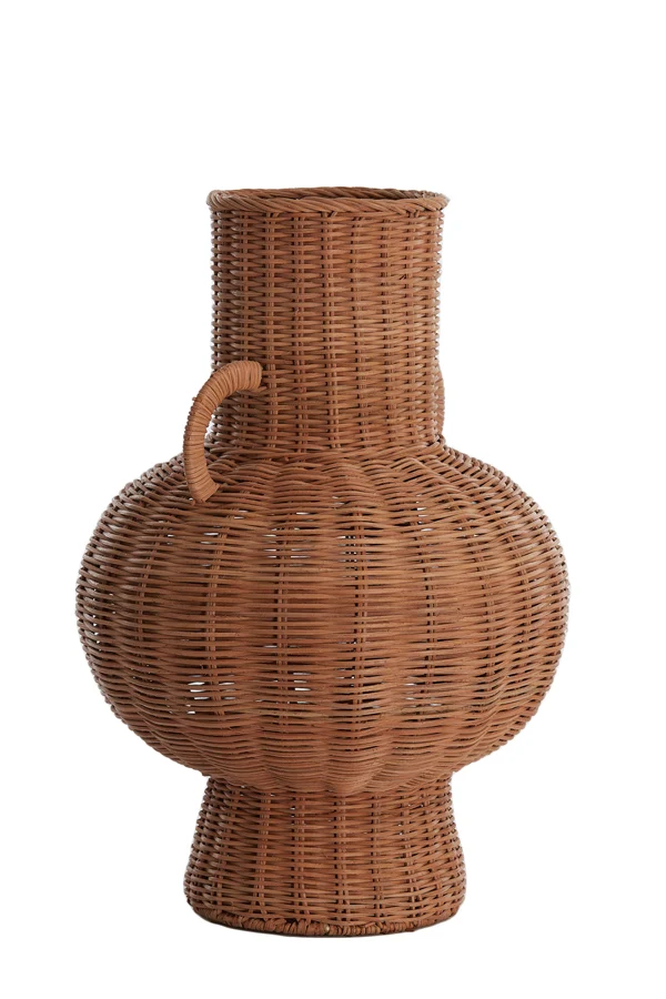 Vase deco 30x43 cm NEIVO rattan brown