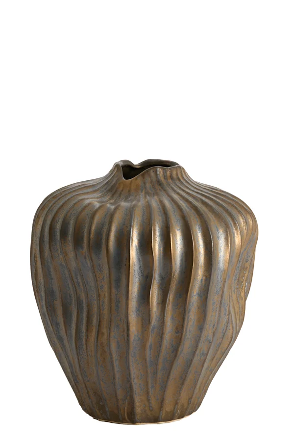 Vase deco 30x35 cm VECHHIA ceramics antique bronze