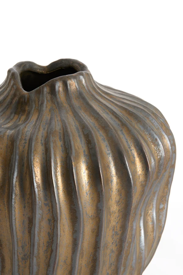 Vase deco 30x35 cm VECHHIA ceramics antique bronze