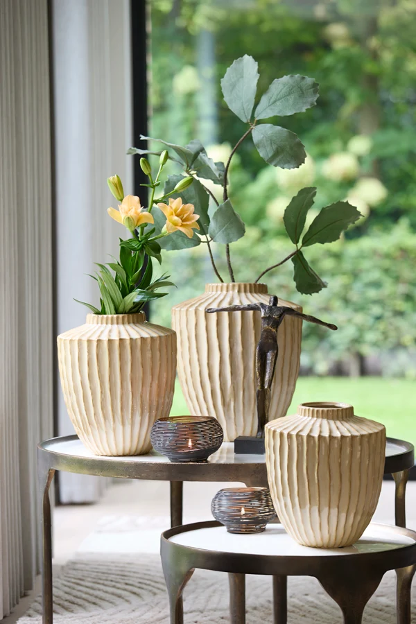 Vase deco 30x32 cm TALEA ceramics sand-beige