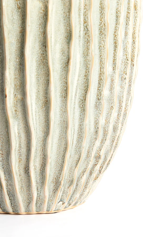 Vase deco 30x32 cm TALEA ceramics olive green-cream