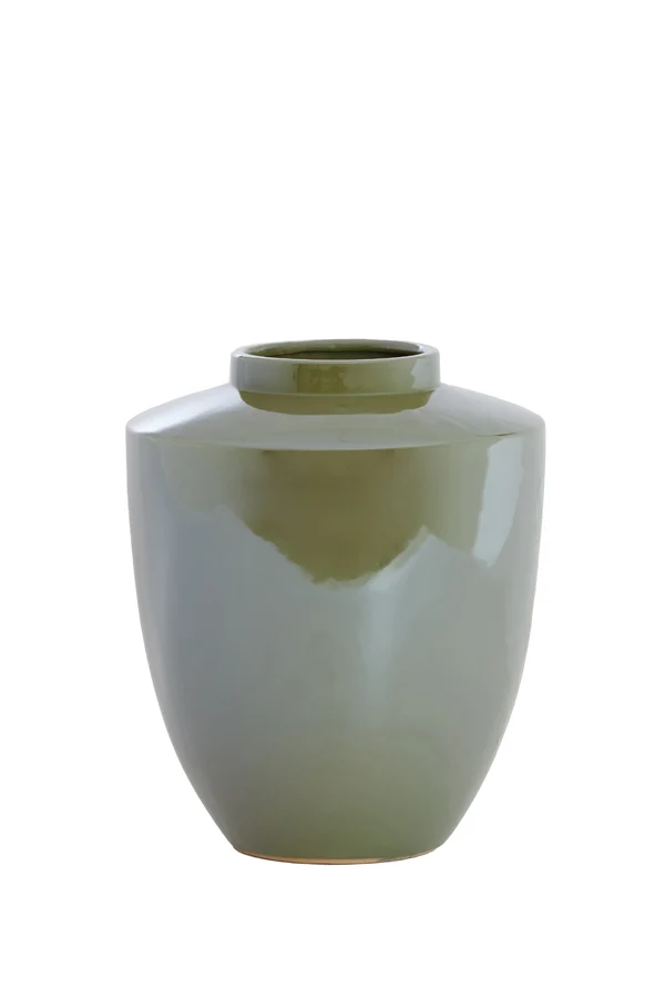 Vase deco 30x32 cm TALEA ceramics oil light green