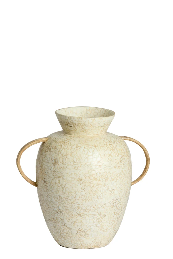Vase deco 30x31 cm LERI bamboo cream
