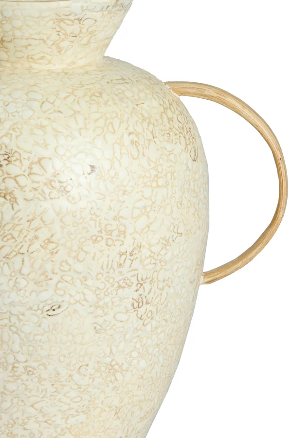 Vase deco 30x31 cm LERI bamboo cream