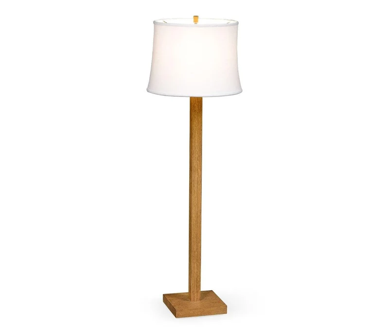 Floor Lamp Brushed Golden Oak