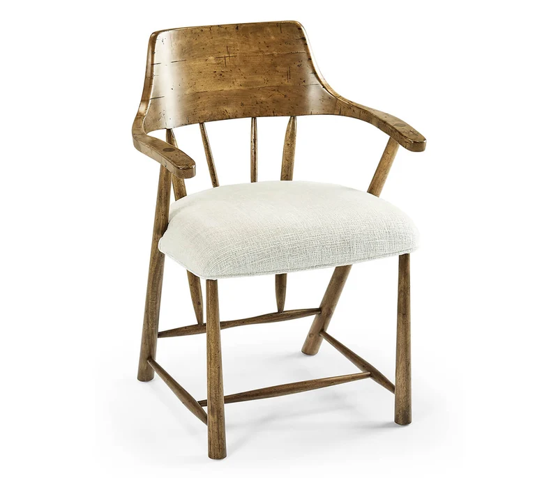 Smokers Style Medium Driftwood Dining Chair in Shambala