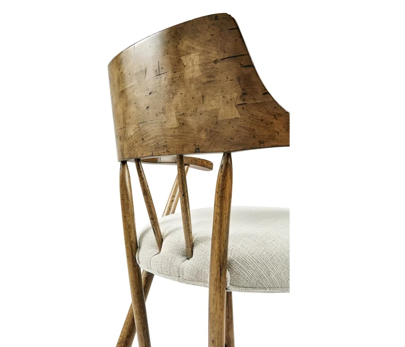 Smokers Style Medium Driftwood Dining Chair in Shambala