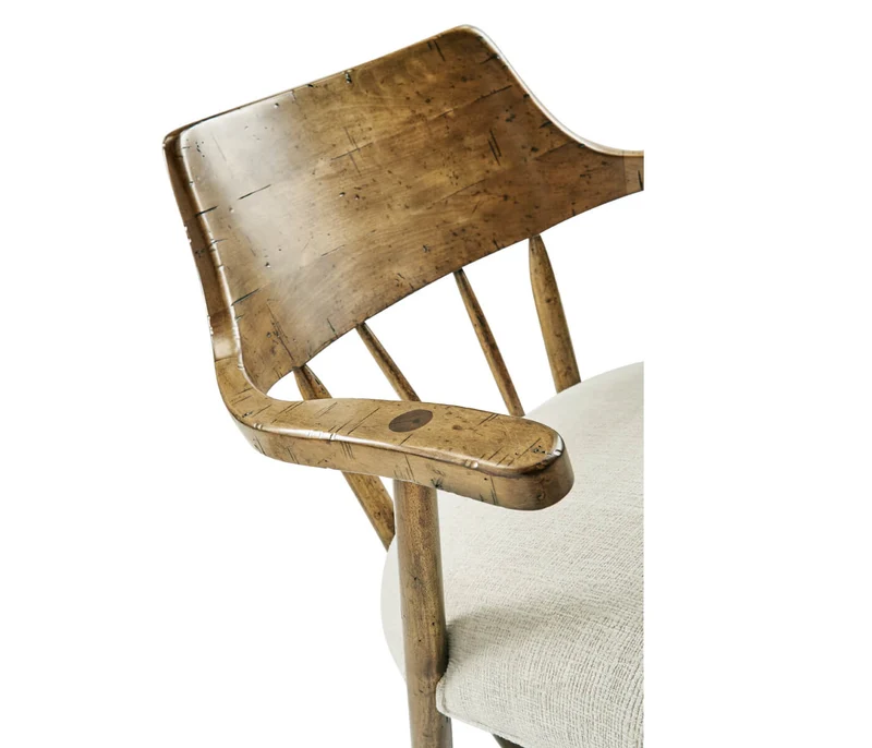 Smokers Style Medium Driftwood Dining Chair in Shambala