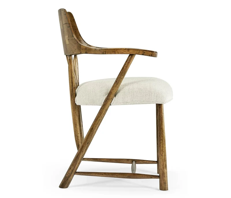 Smokers Style Medium Driftwood Dining Chair in Shambala