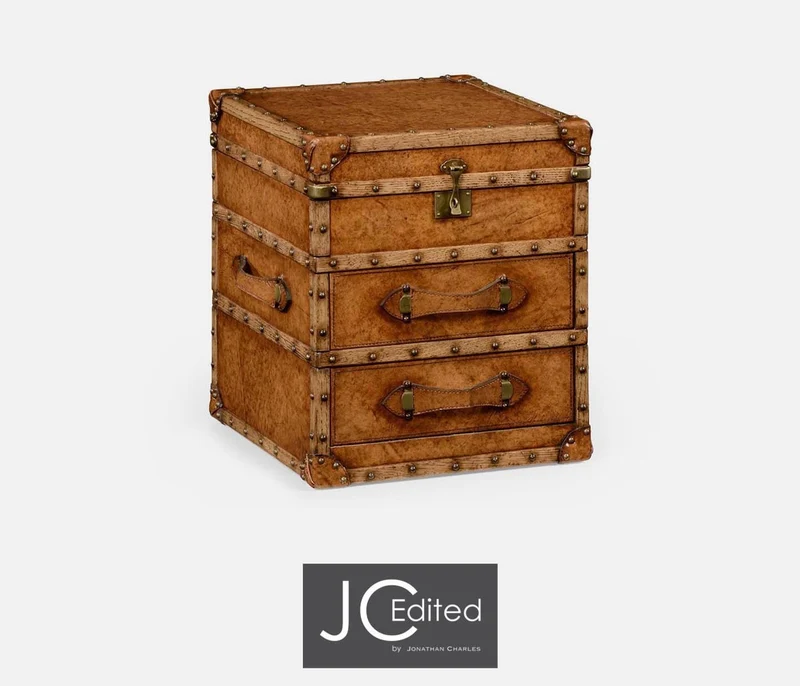 Small Travel Trunk Box with Drawers