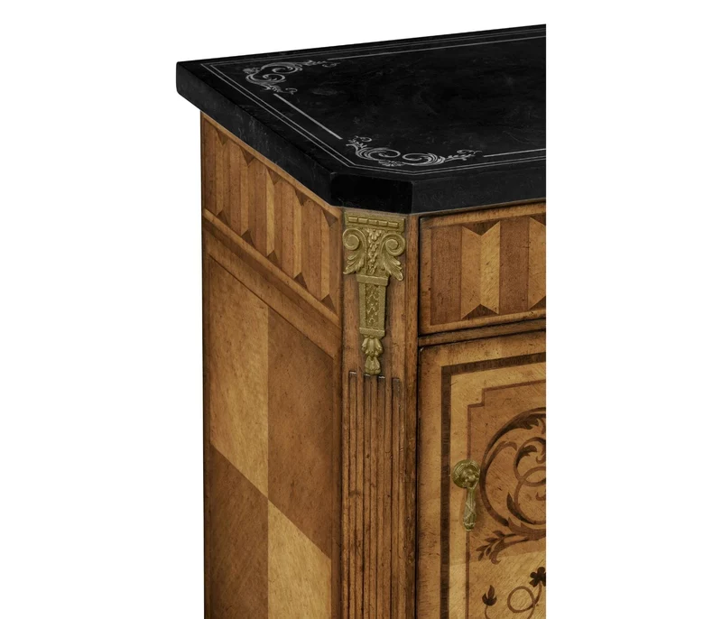 Small Cabinet Palazzo in Black Scagliola