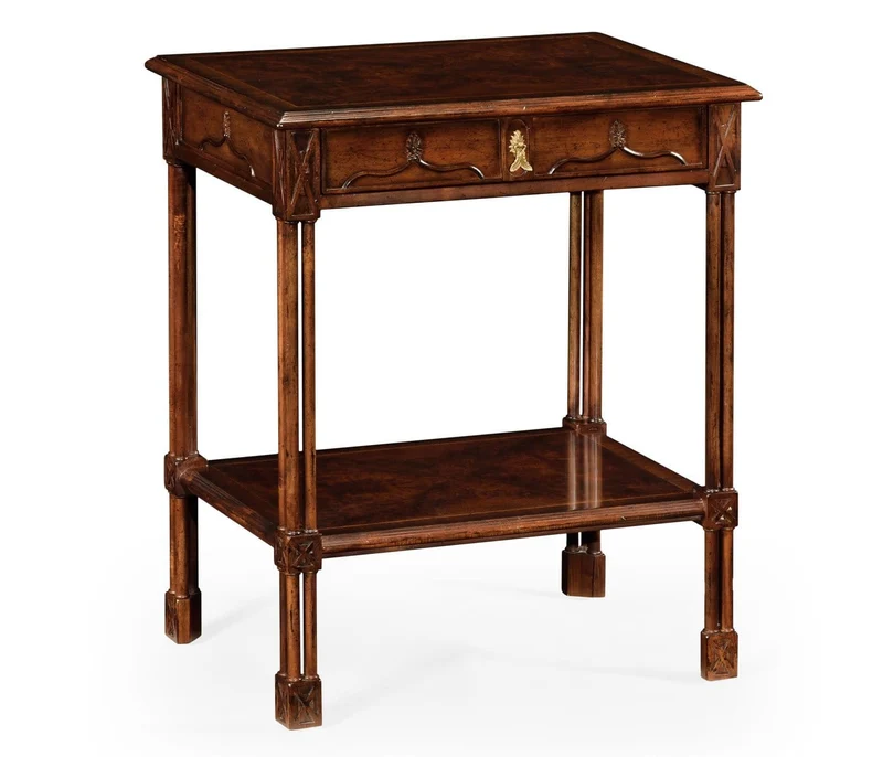 Side Table with Drawer Chippendale Gothic