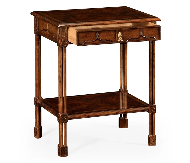 Side Table with Drawer Chippendale Gothic